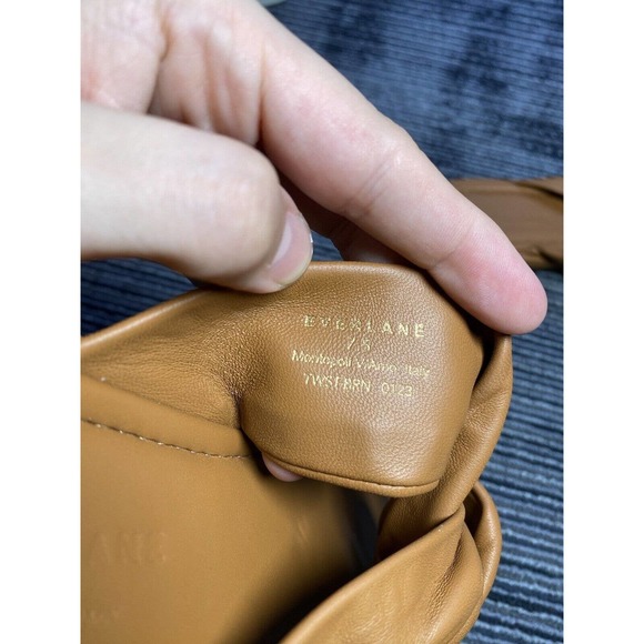 Everlane The Day Twist Size 7.5 Desert Tan Nappa Leather Slide Sandals MRP$145/H - Picture 10 of 10